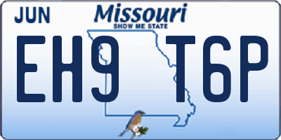 MO license plate EH9T6P