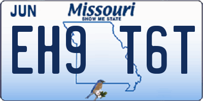 MO license plate EH9T6T