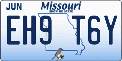 MO license plate EH9T6Y