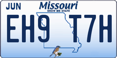 MO license plate EH9T7H