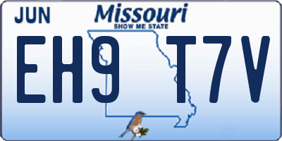 MO license plate EH9T7V