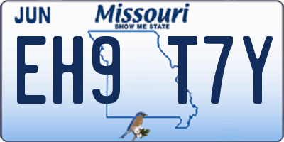 MO license plate EH9T7Y