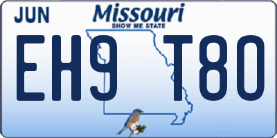 MO license plate EH9T8O