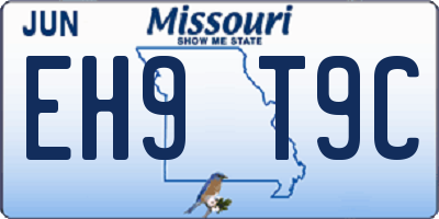 MO license plate EH9T9C