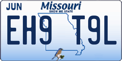MO license plate EH9T9L