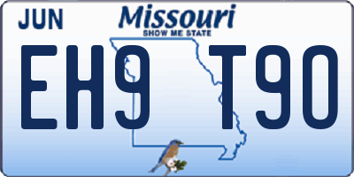 MO license plate EH9T9O