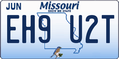 MO license plate EH9U2T