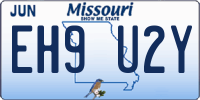 MO license plate EH9U2Y