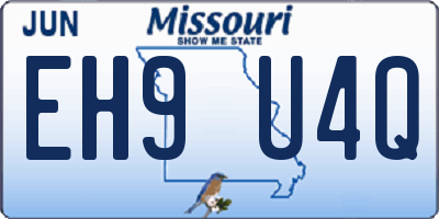 MO license plate EH9U4Q