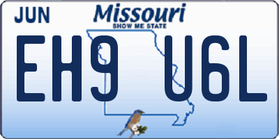 MO license plate EH9U6L