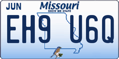 MO license plate EH9U6Q