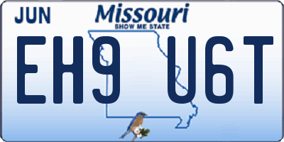 MO license plate EH9U6T