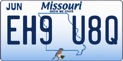 MO license plate EH9U8Q