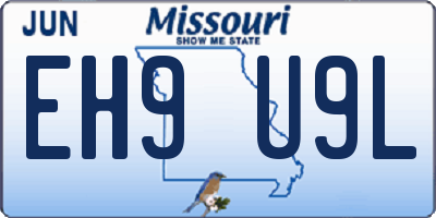 MO license plate EH9U9L