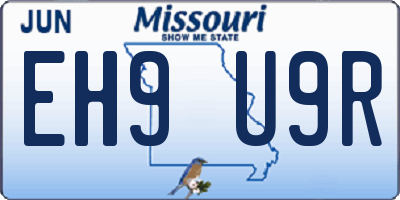 MO license plate EH9U9R