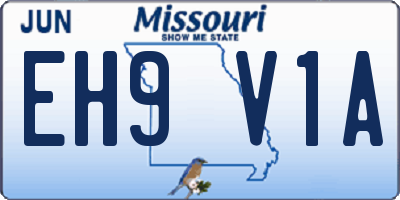 MO license plate EH9V1A