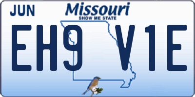 MO license plate EH9V1E