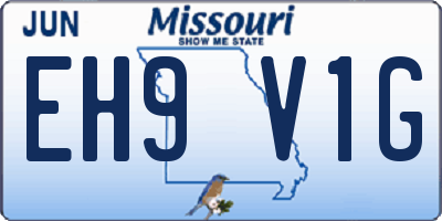 MO license plate EH9V1G
