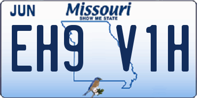 MO license plate EH9V1H
