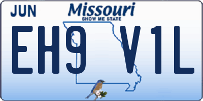 MO license plate EH9V1L