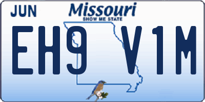 MO license plate EH9V1M