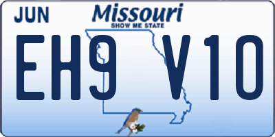 MO license plate EH9V1O