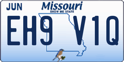 MO license plate EH9V1Q