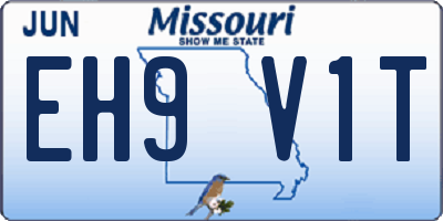MO license plate EH9V1T