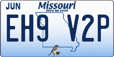 MO license plate EH9V2P