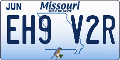 MO license plate EH9V2R