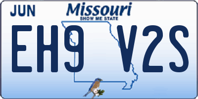 MO license plate EH9V2S