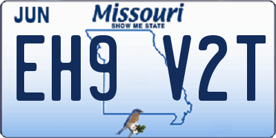 MO license plate EH9V2T