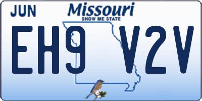 MO license plate EH9V2V
