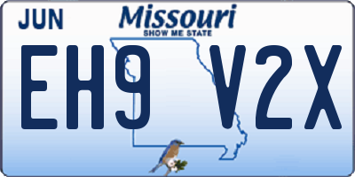 MO license plate EH9V2X