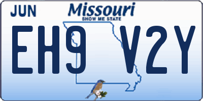 MO license plate EH9V2Y