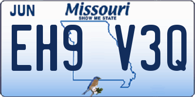 MO license plate EH9V3Q
