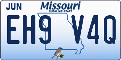 MO license plate EH9V4Q