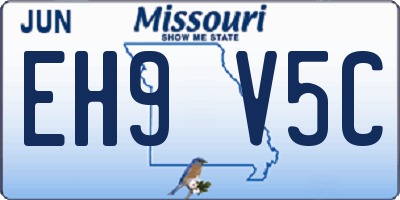 MO license plate EH9V5C