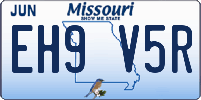 MO license plate EH9V5R