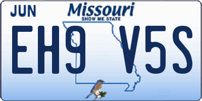 MO license plate EH9V5S