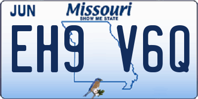 MO license plate EH9V6Q