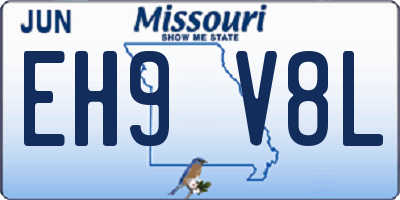 MO license plate EH9V8L