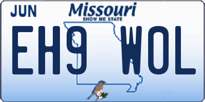 MO license plate EH9W0L
