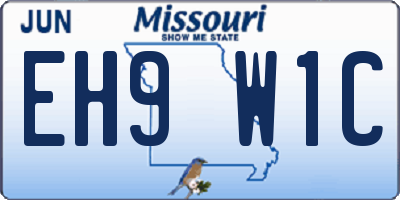 MO license plate EH9W1C