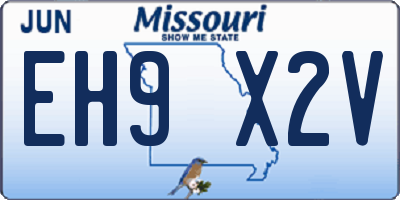MO license plate EH9X2V