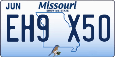 MO license plate EH9X5O