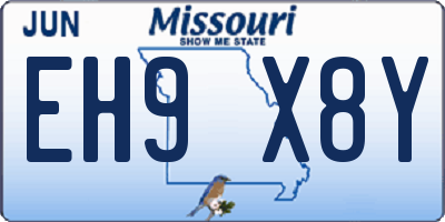 MO license plate EH9X8Y