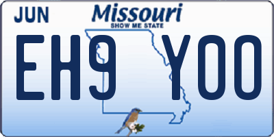 MO license plate EH9Y0O
