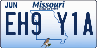 MO license plate EH9Y1A