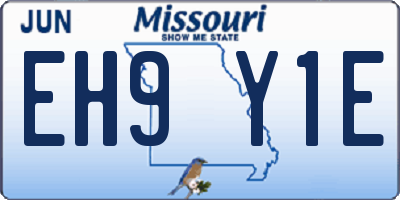MO license plate EH9Y1E